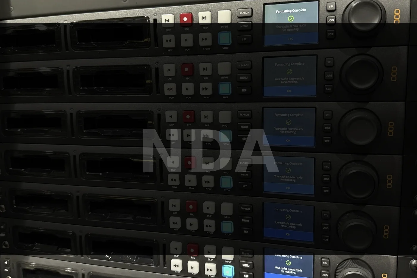 Hyperdeck recording rack for broadcast capture