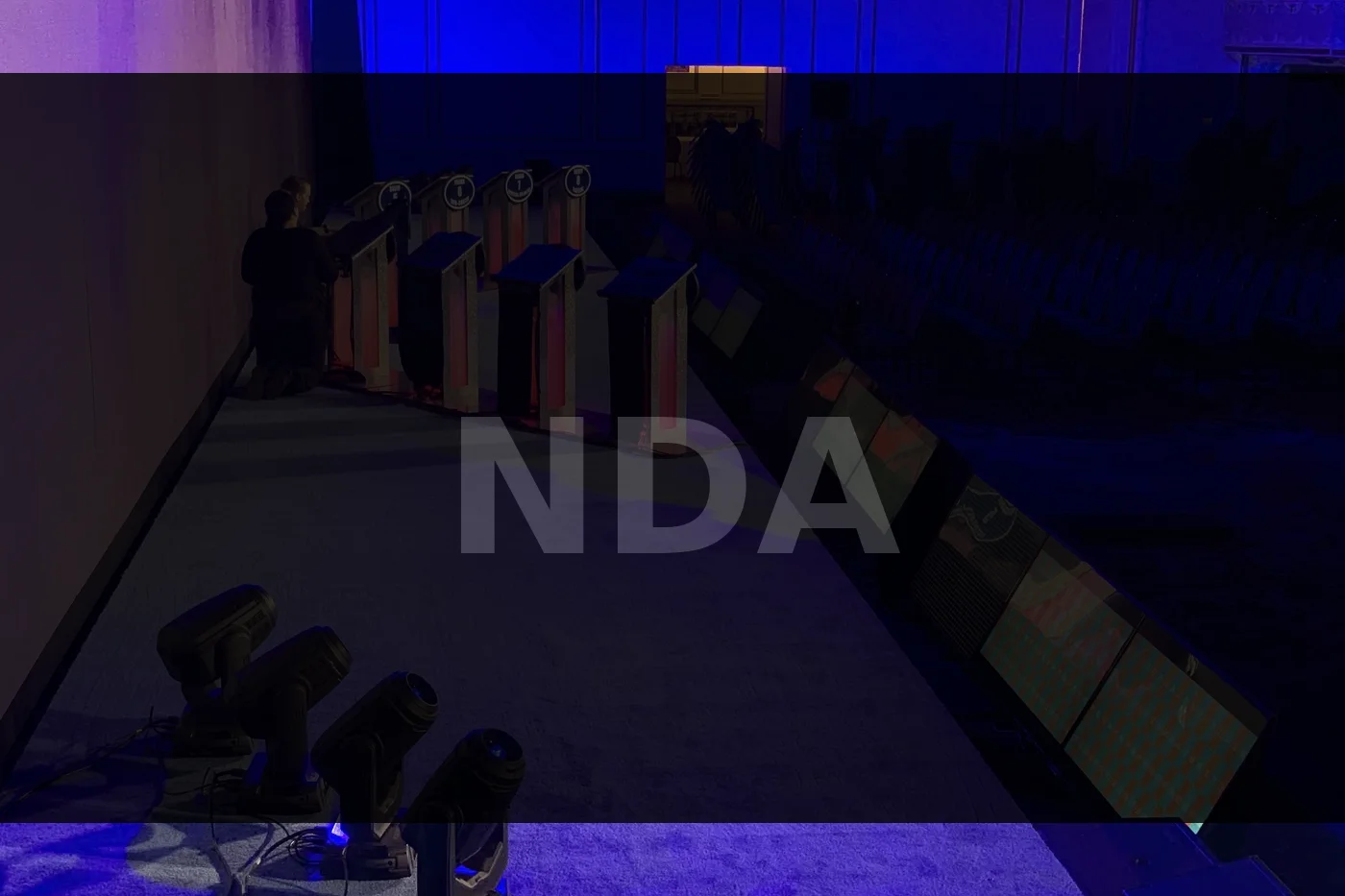 Major auto show with professional event lighting