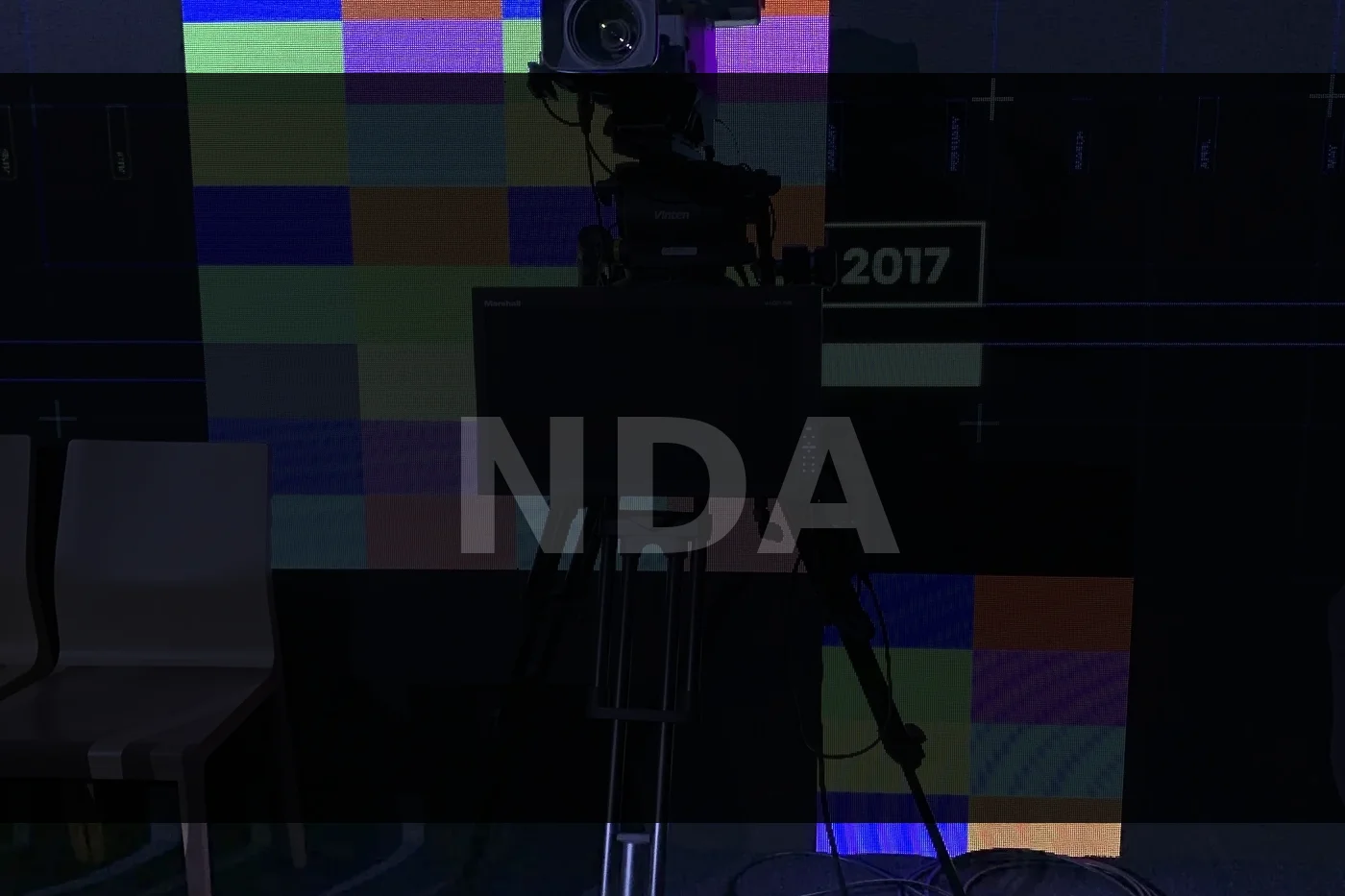 Red Pixel branded flight case with switcher